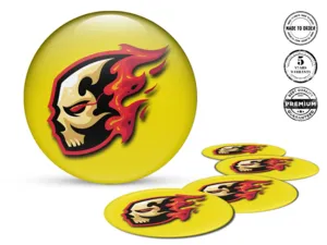 Domed Emblem Version Car Rim Sticker